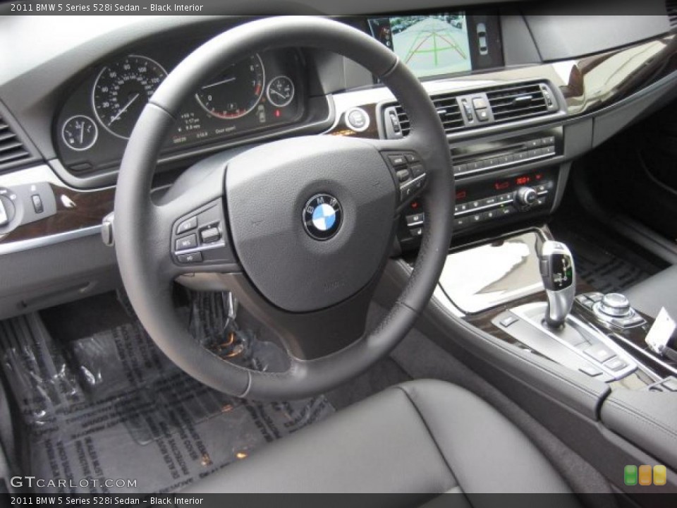 Black Interior Prime Interior for the 2011 BMW 5 Series 528i Sedan #40280054