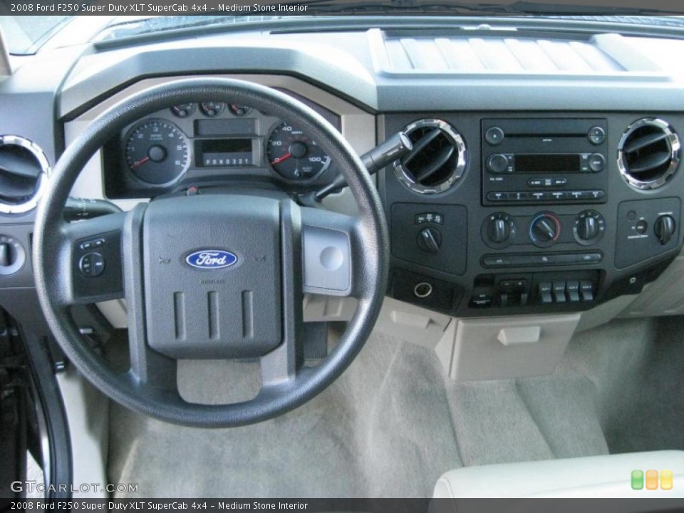 Medium Stone Interior Dashboard for the 2008 Ford F250 Super Duty XLT SuperCab 4x4 #40282746