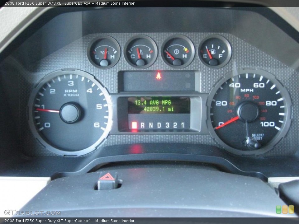 Medium Stone Interior Gauges for the 2008 Ford F250 Super Duty XLT SuperCab 4x4 #40282790