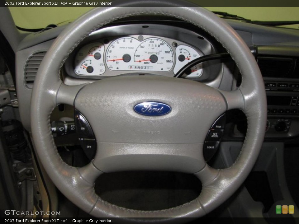 Graphite Grey Interior Steering Wheel for the 2003 Ford Explorer Sport XLT 4x4 #40285214