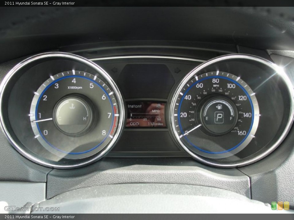 Gray Interior Gauges for the 2011 Hyundai Sonata SE #40288706