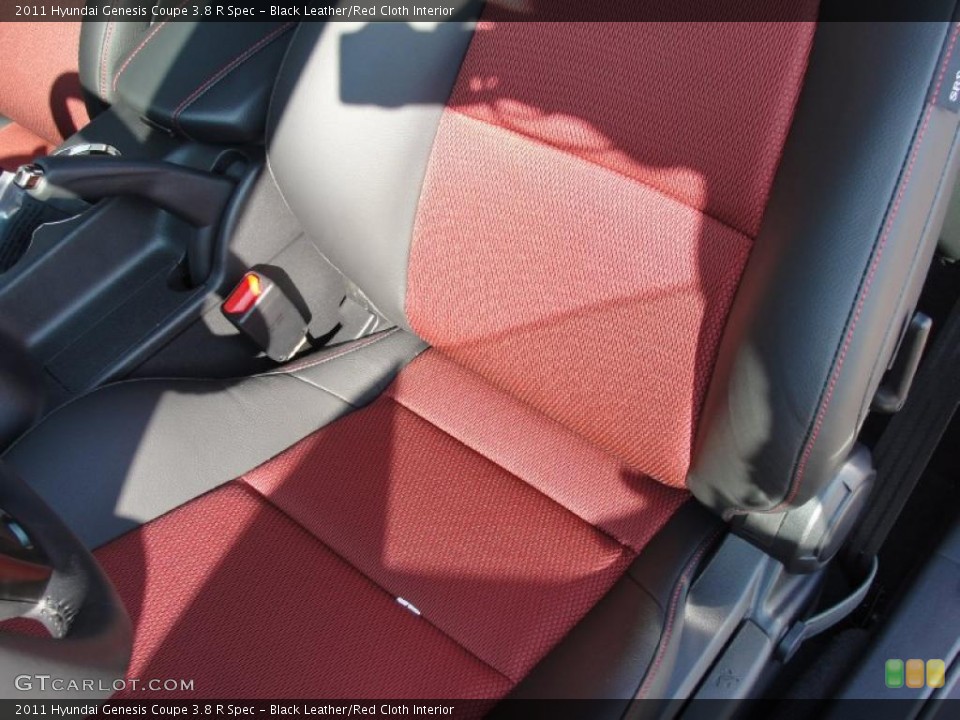 Black Leather/Red Cloth Interior Photo for the 2011 Hyundai Genesis Coupe 3.8 R Spec #40289618