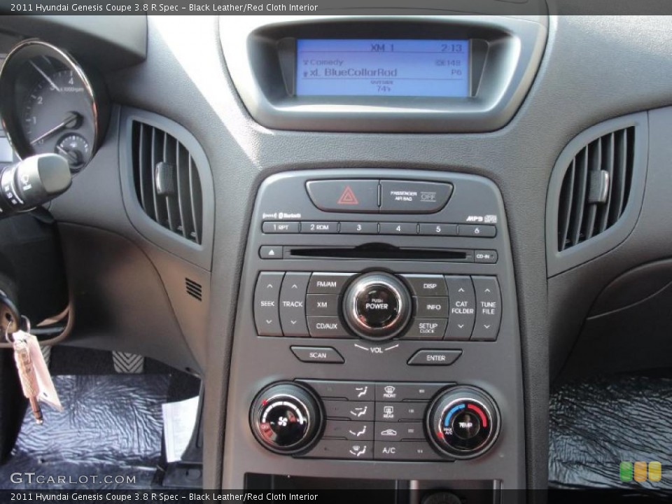Black Leather/Red Cloth Interior Controls for the 2011 Hyundai Genesis Coupe 3.8 R Spec #40289678