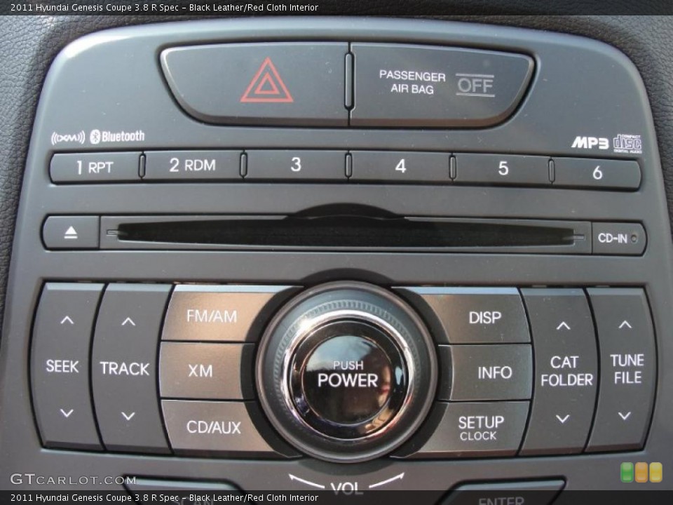Black Leather/Red Cloth Interior Controls for the 2011 Hyundai Genesis Coupe 3.8 R Spec #40289710