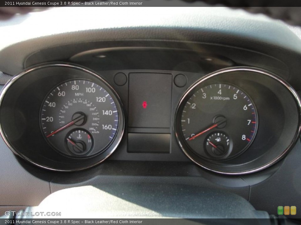 Black Leather/Red Cloth Interior Gauges for the 2011 Hyundai Genesis Coupe 3.8 R Spec #40289782