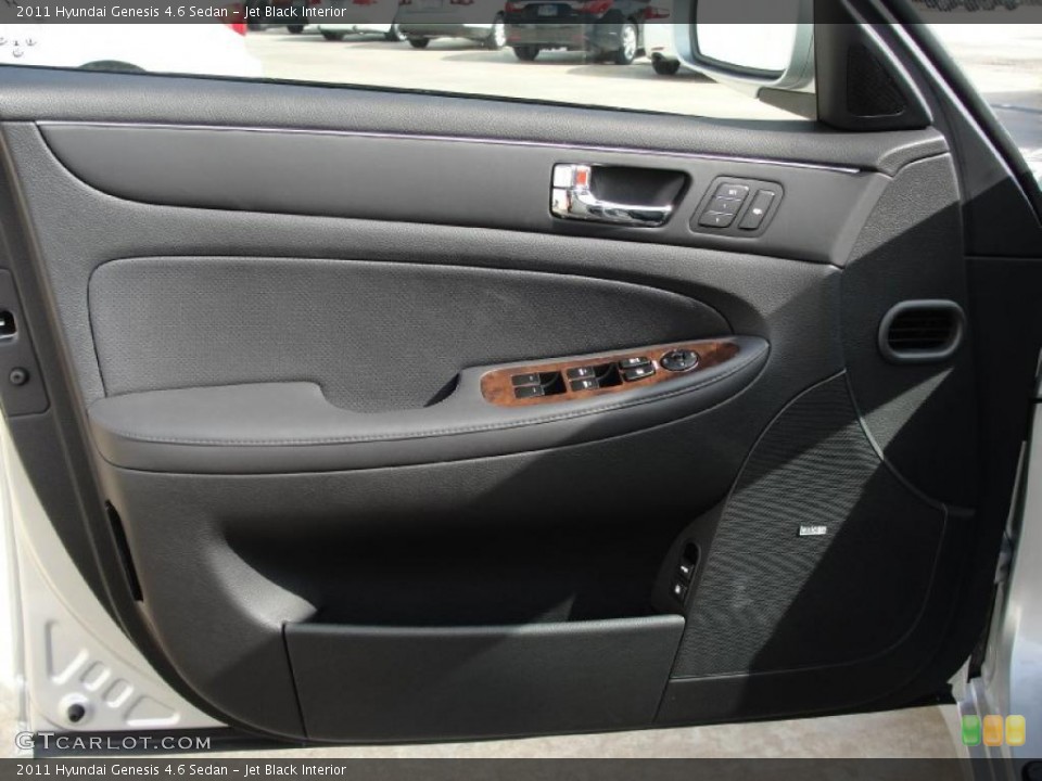 Jet Black Interior Door Panel for the 2011 Hyundai Genesis 4.6 Sedan #40290727