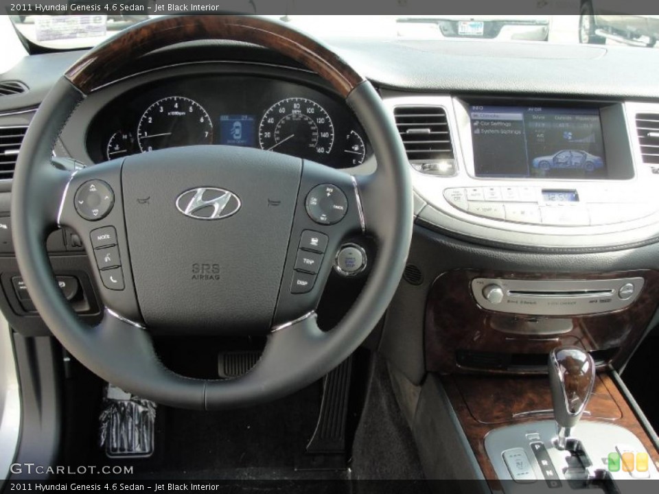 Jet Black Interior Dashboard for the 2011 Hyundai Genesis 4.6 Sedan #40290847