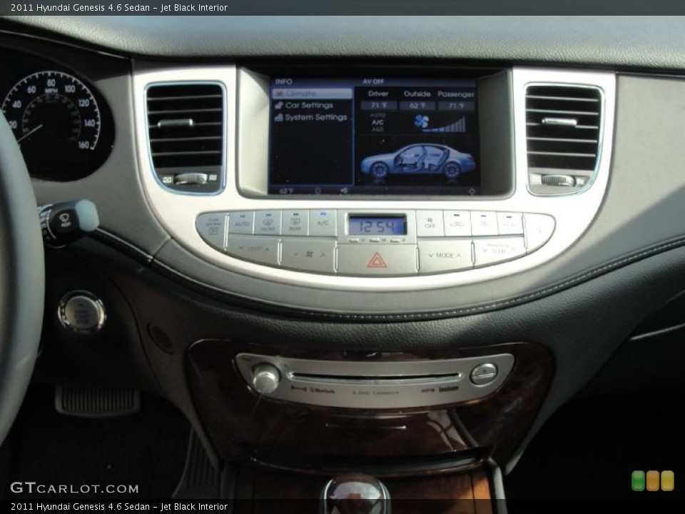 Jet Black Interior Controls for the 2011 Hyundai Genesis 4.6 Sedan #40290863