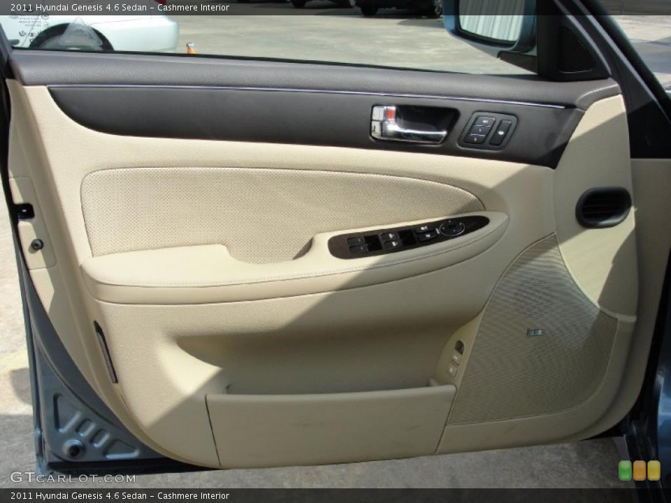 Cashmere Interior Door Panel for the 2011 Hyundai Genesis 4.6 Sedan #40291363