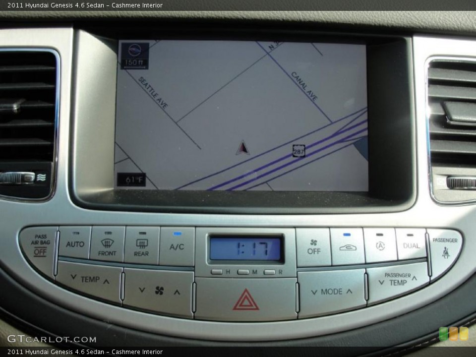 Cashmere Interior Navigation for the 2011 Hyundai Genesis 4.6 Sedan #40291527