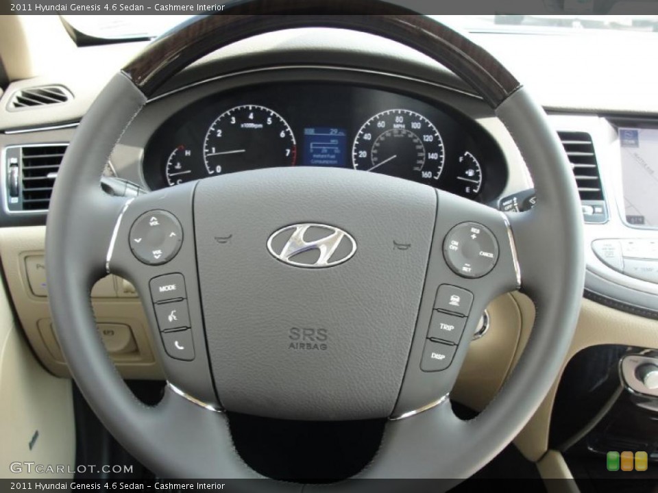 Cashmere Interior Steering Wheel for the 2011 Hyundai Genesis 4.6 Sedan #40291603