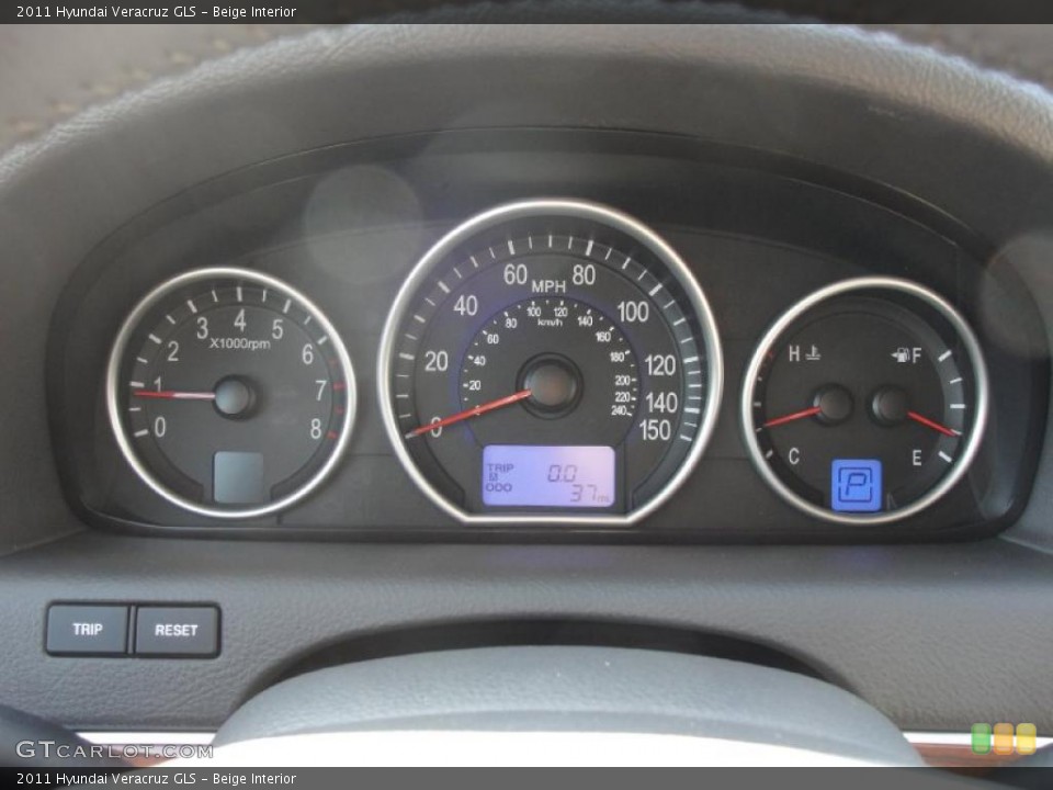 Beige Interior Gauges for the 2011 Hyundai Veracruz GLS #40292247