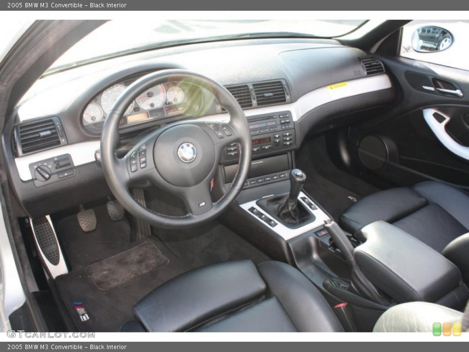 Black Interior Prime Interior for the 2005 BMW M3 Convertible #40293939