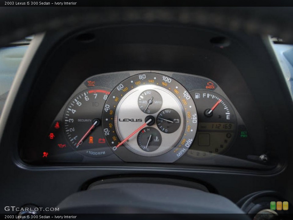 Ivory Interior Gauges for the 2003 Lexus IS 300 Sedan #40299863