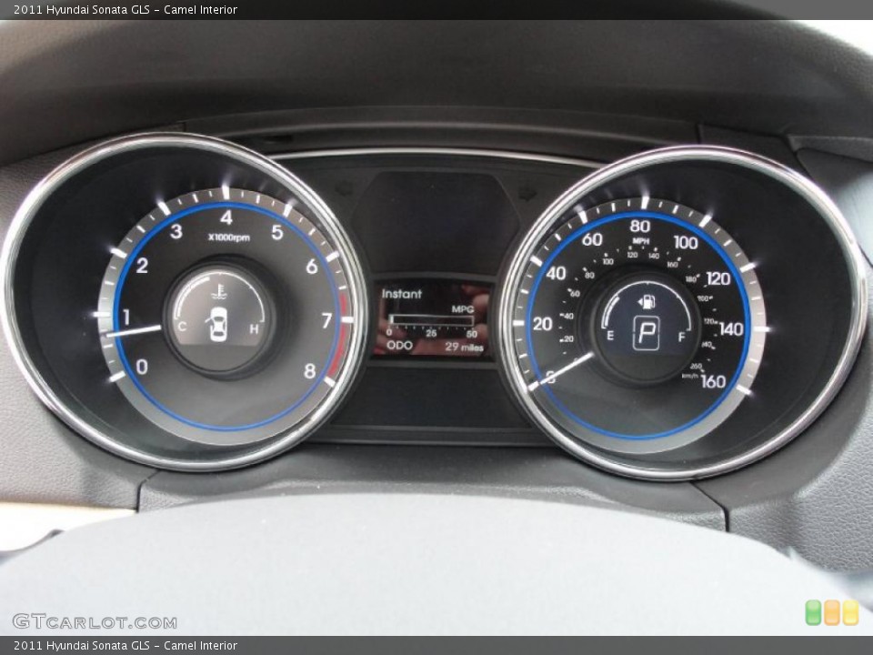 Camel Interior Gauges for the 2011 Hyundai Sonata GLS #40305860