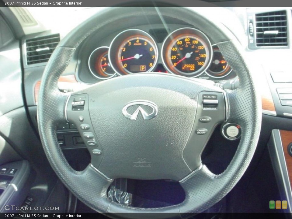 Graphite Interior Steering Wheel for the 2007 Infiniti M 35 Sedan #40307128