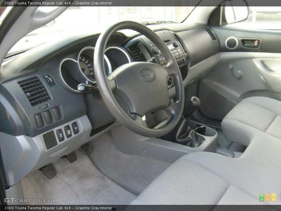 Graphite Gray Interior Prime Interior for the 2009 Toyota Tacoma Regular Cab 4x4 #40313832