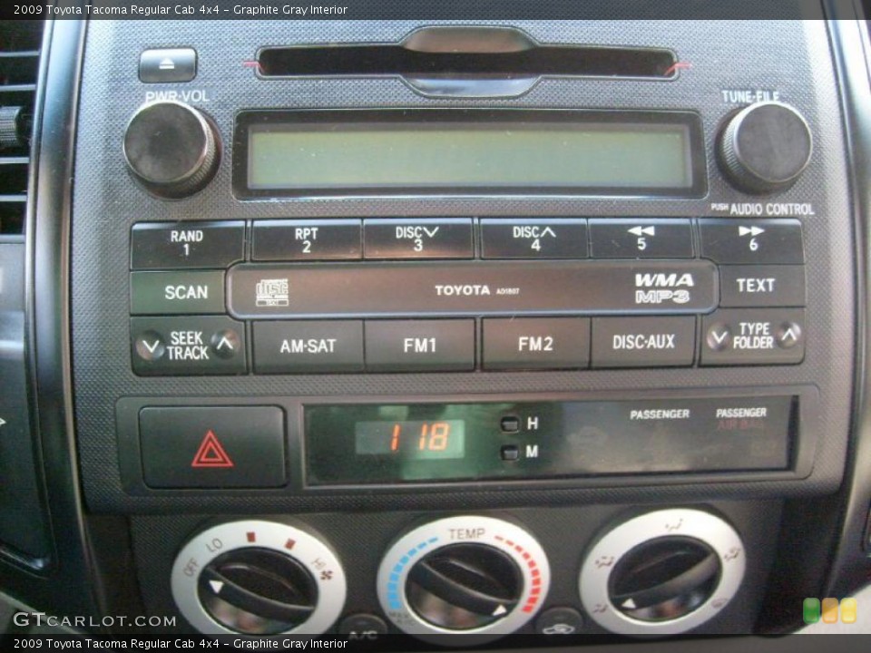 Graphite Gray Interior Controls for the 2009 Toyota Tacoma Regular Cab 4x4 #40314060