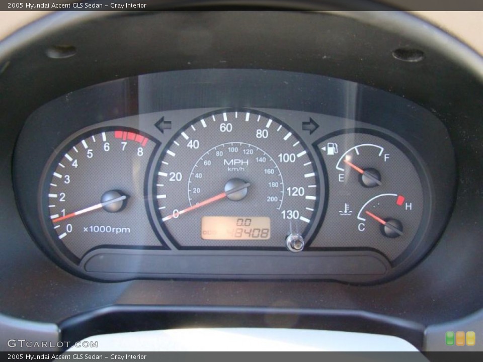 Gray Interior Gauges for the 2005 Hyundai Accent GLS Sedan #40316100