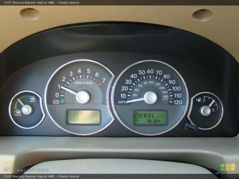 Pebble Interior Gauges for the 2007 Mercury Mariner Hybrid 4WD #40316700