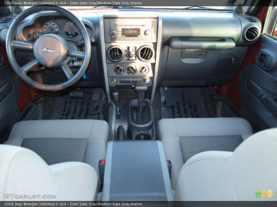 Dark Slate Gray/Medium Slate Gray Interior Photo for the 2009 Jeep Wrangler Unlimited X 4x4 #40321828