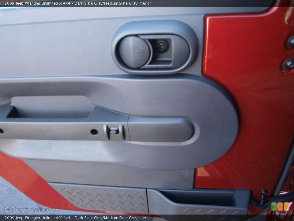 Dark Slate Gray/Medium Slate Gray Interior Door Panel for the 2009 Jeep Wrangler Unlimited X 4x4 #40321916