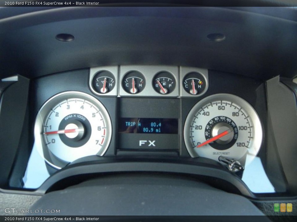 Black Interior Gauges for the 2010 Ford F150 FX4 SuperCrew 4x4 #40323152