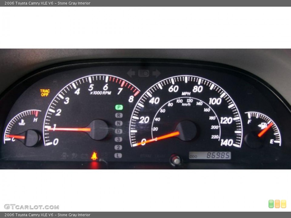 Stone Gray Interior Gauges for the 2006 Toyota Camry XLE V6 #40326708