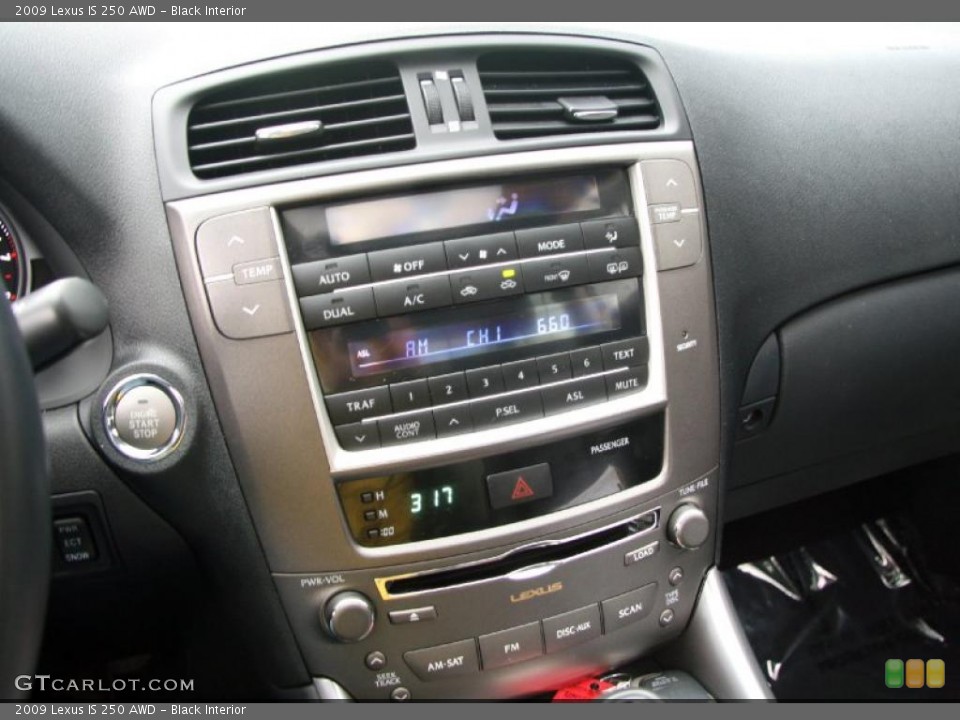 Black Interior Controls for the 2009 Lexus IS 250 AWD #40327104