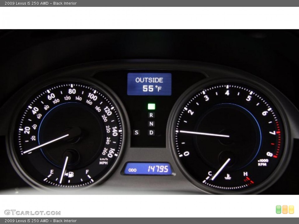 Black Interior Gauges for the 2009 Lexus IS 250 AWD #40327120