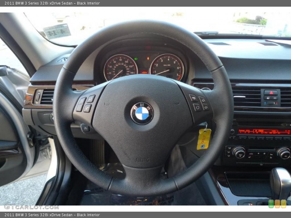Black Interior Steering Wheel for the 2011 BMW 3 Series 328i xDrive Sedan #40327240