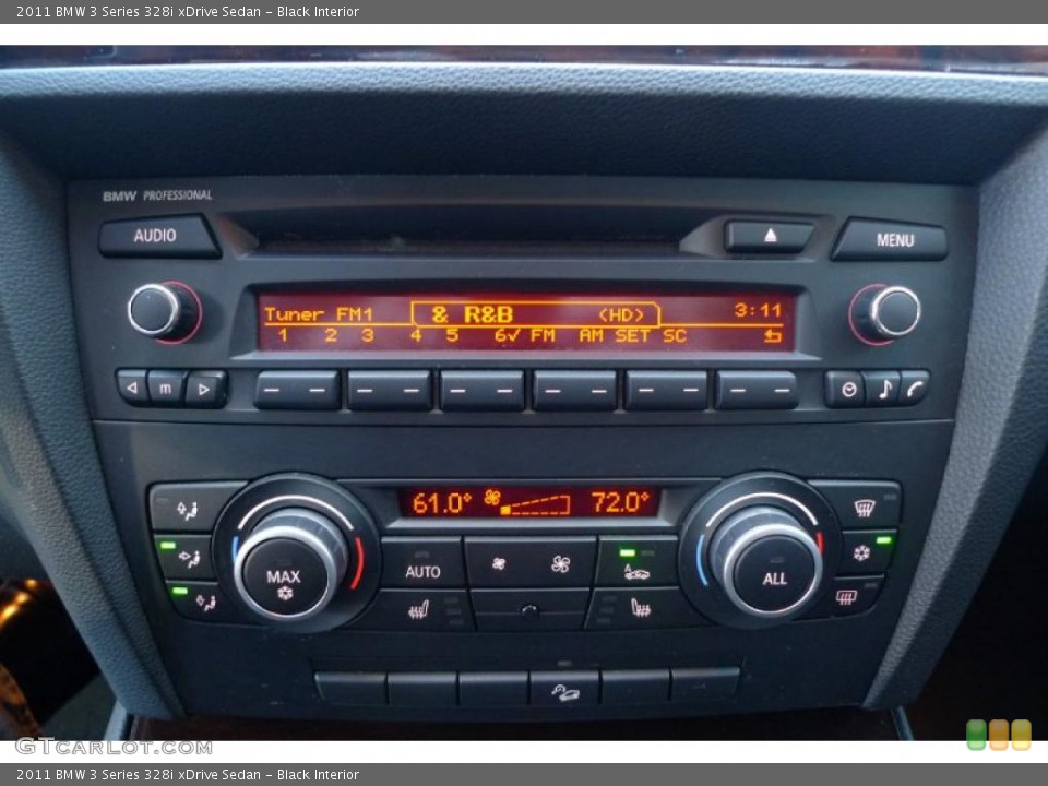 Black Interior Controls for the 2011 BMW 3 Series 328i xDrive Sedan #40327320
