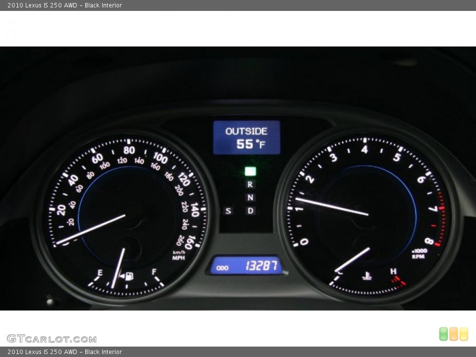 Black Interior Gauges for the 2010 Lexus IS 250 AWD #40327560