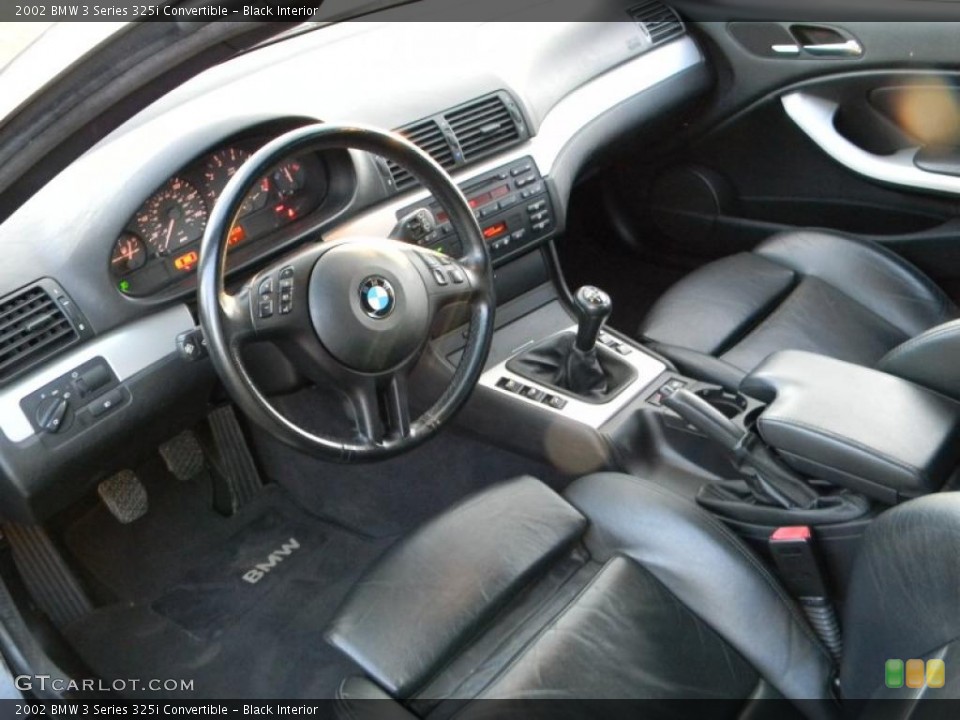 Black Interior Prime Interior for the 2002 BMW 3 Series 325i Convertible #40333018