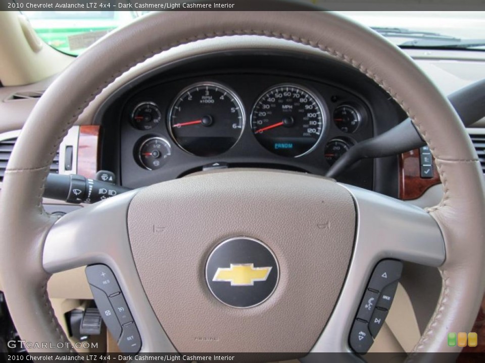 Dark Cashmere/Light Cashmere Interior Steering Wheel for the 2010 Chevrolet Avalanche LTZ 4x4 #40340099