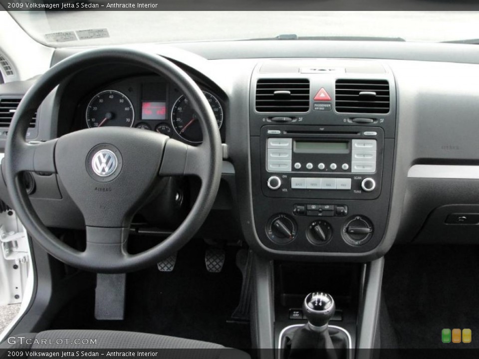 Anthracite Interior Dashboard for the 2009 Volkswagen Jetta S Sedan #40342504