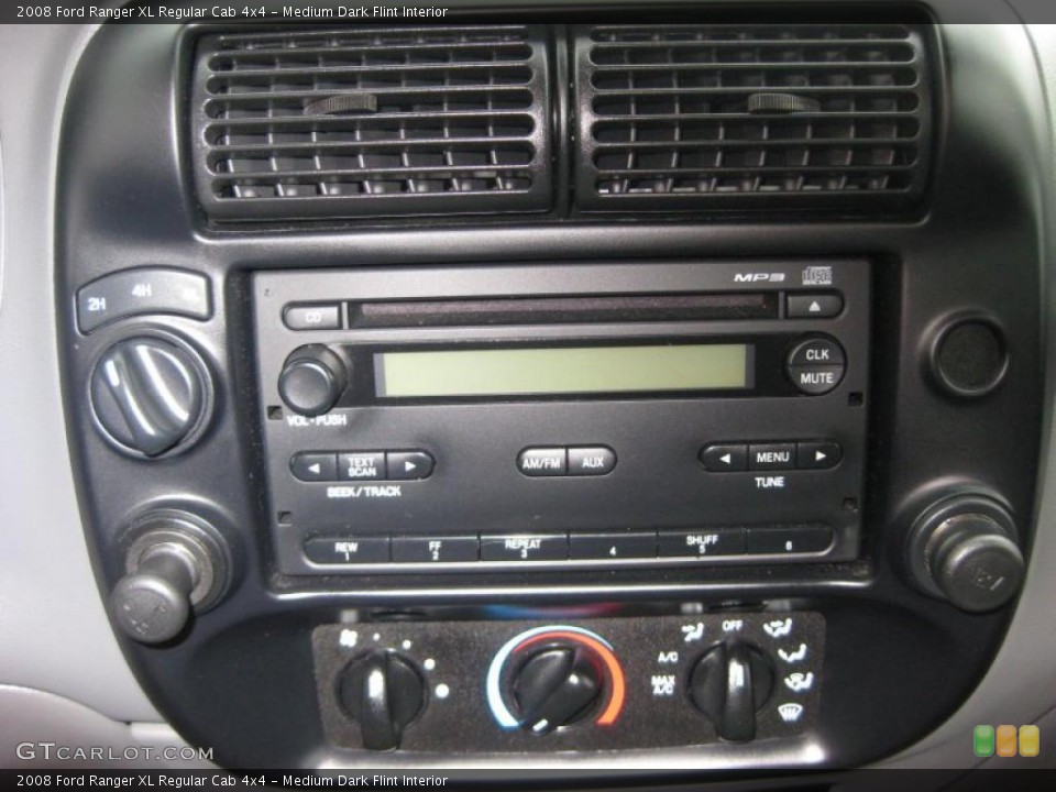 Medium Dark Flint Interior Controls for the 2008 Ford Ranger XL Regular Cab 4x4 #40344222