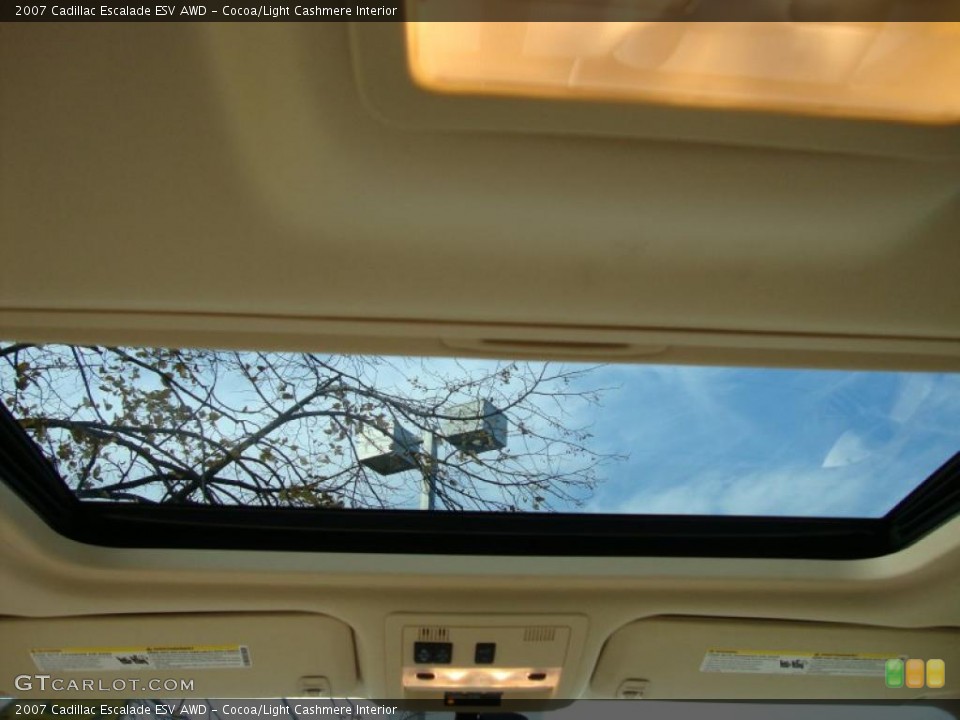 Cocoa/Light Cashmere Interior Sunroof for the 2007 Cadillac Escalade ESV AWD #40345702