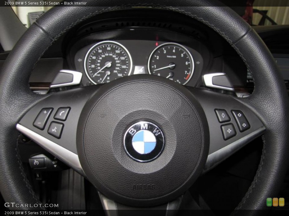 Black Interior Steering Wheel for the 2009 BMW 5 Series 535i Sedan #40347278