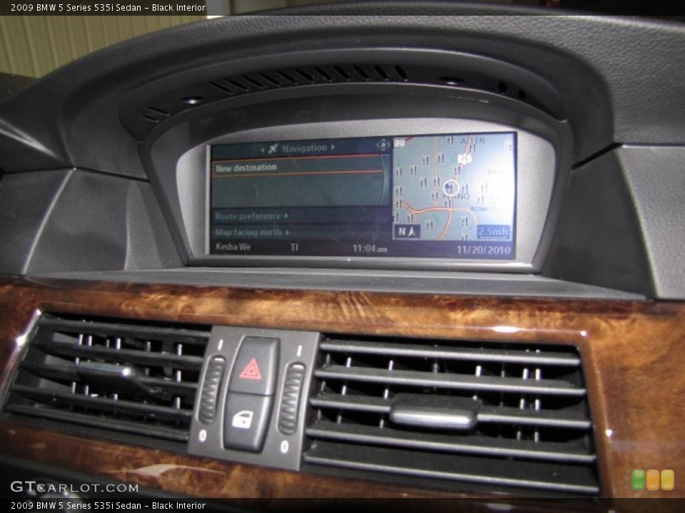 Black Interior Navigation for the 2009 BMW 5 Series 535i Sedan #40347306
