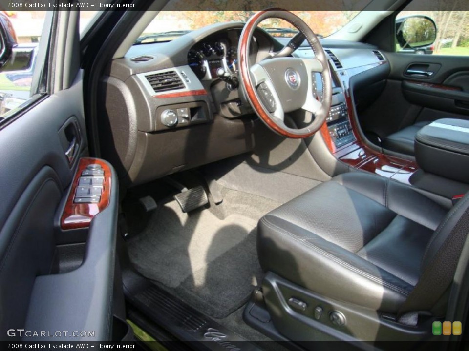 Ebony Interior Photo for the 2008 Cadillac Escalade AWD #40347326