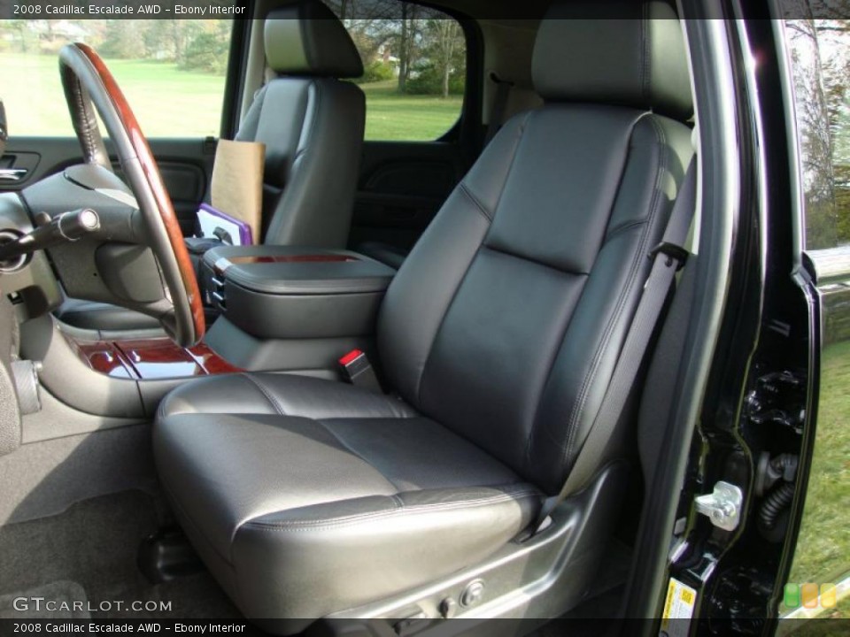 Ebony Interior Photo for the 2008 Cadillac Escalade AWD #40347382