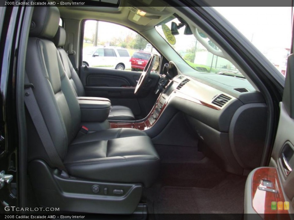 Ebony Interior Photo for the 2008 Cadillac Escalade AWD #40347430