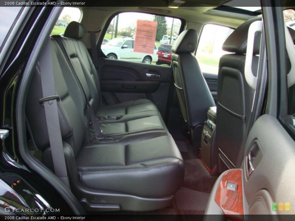 Ebony Interior Photo for the 2008 Cadillac Escalade AWD #40347442