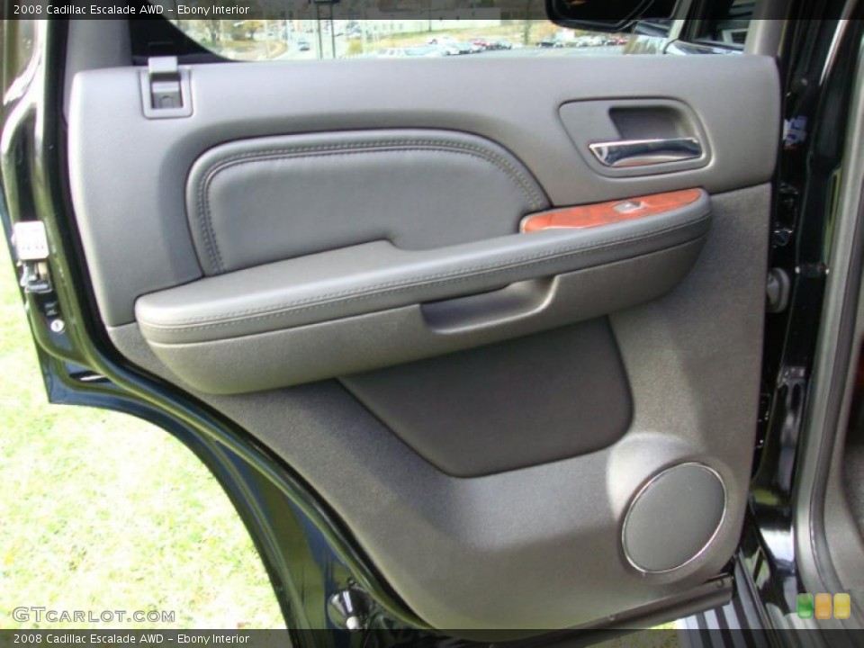 Ebony Interior Door Panel for the 2008 Cadillac Escalade AWD #40347514