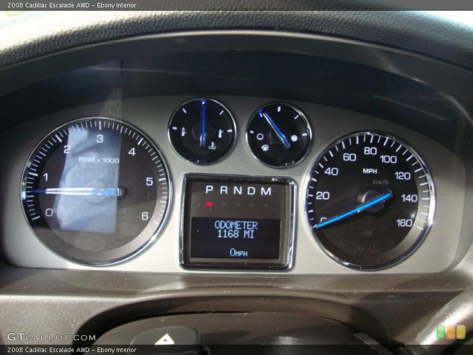 Ebony Interior Gauges for the 2008 Cadillac Escalade AWD #40347714
