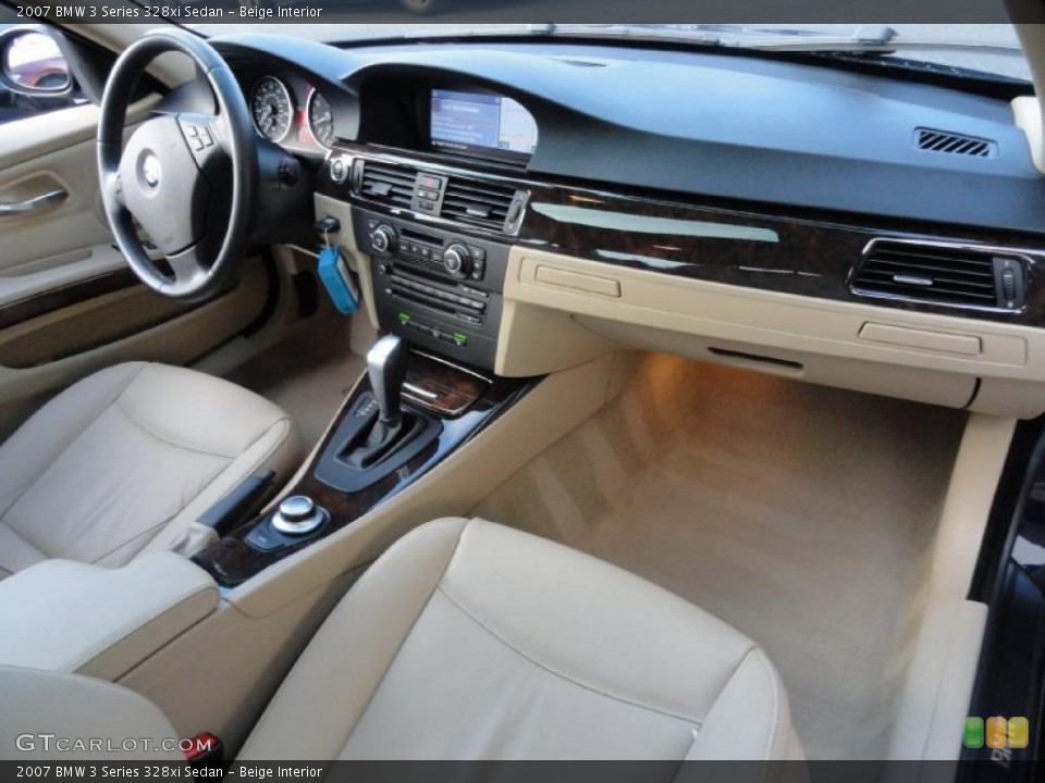 Beige Interior Dashboard for the 2007 BMW 3 Series 328xi Sedan #40347738
