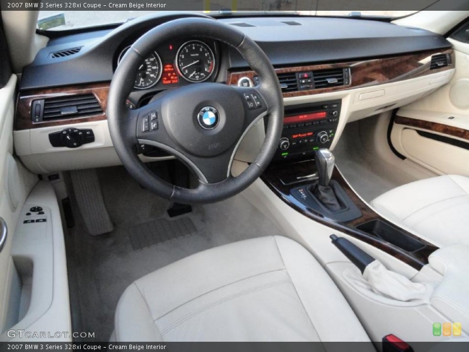 Cream Beige Interior Prime Interior for the 2007 BMW 3 Series 328xi Coupe #40347950