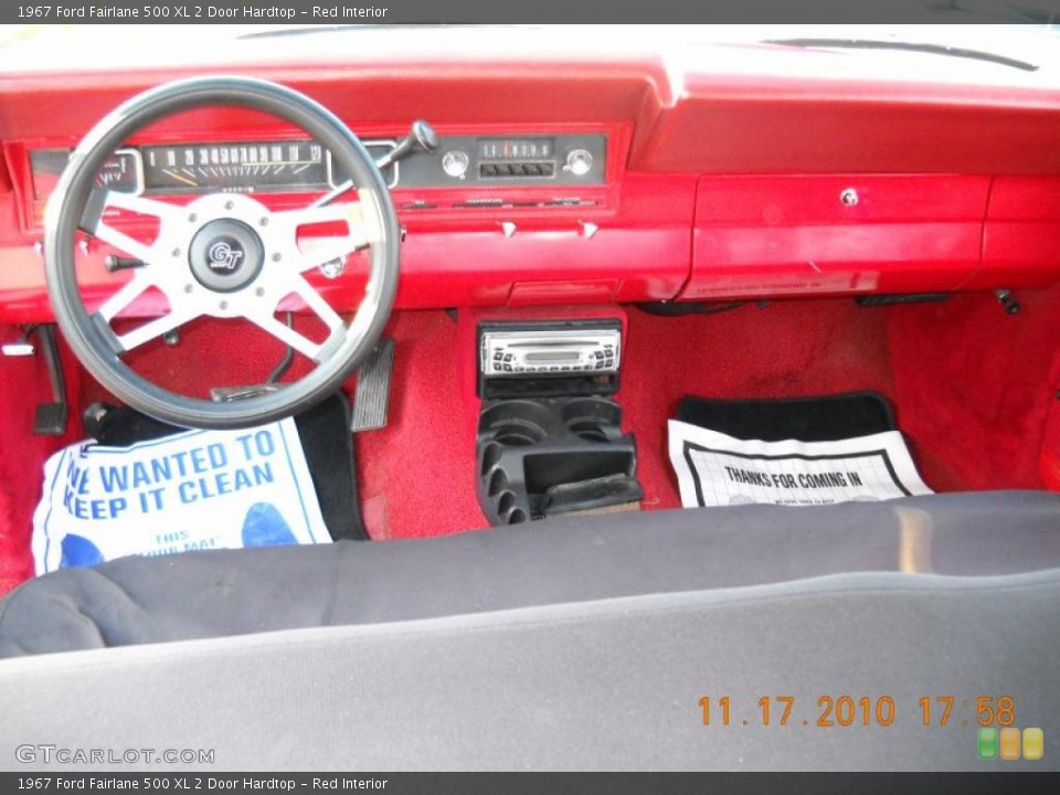 Red Interior Dashboard for the 1967 Ford Fairlane 500 XL 2 Door Hardtop #40348126