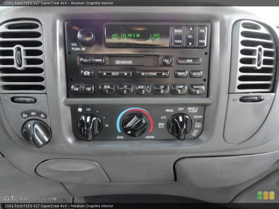 Medium Graphite Interior Controls for the 2001 Ford F150 XLT SuperCrew 4x4 #40349386
